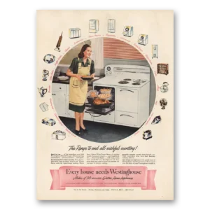 1946 Westinghouse Oven Print Ad | Wishful Wanting