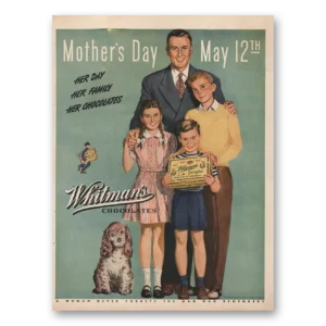 1946 Whitmans Chocolates Print Ad | Mothers Day