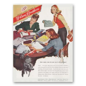1946 Wilson Brothers Shirts Print Ad | Many Men