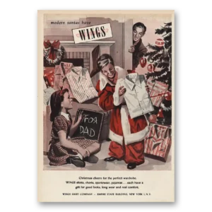 1946 Wings Shirts Print Ad | Modern Santas