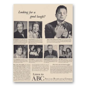 1947 ABC American Broadcasting Print Ad | Bing Crosby
