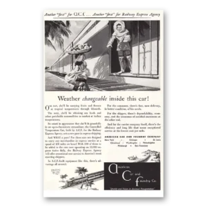1947 American Car and Foundry Print Ad | Weather Changeable
