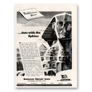 1947 American Export Lines Print Ad | Sphinx