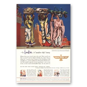 1947 American President Lines Print Ad | Vacation Ship