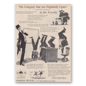 1947 American Mutual Insurance Print Ad | Frightfully Upset