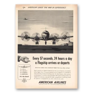 1947 American Airlines Print Ad | Flagship Arrives
