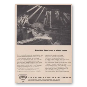 1947 American Rolling Mill Print Ad | No Worm Tracks