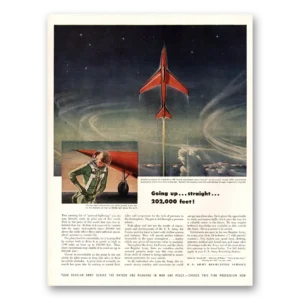 1947 US Army Print Ad | Going Up Straight