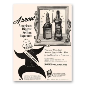 1947 Arrow Liqueurs Print Ad | Judge Arrow