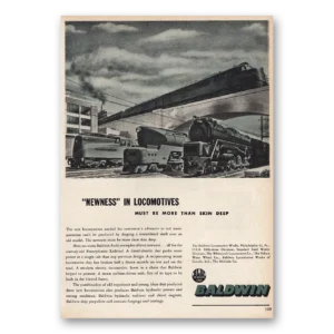 1947 Baldwin Locomotive Print Ad | Newness In Locomotives