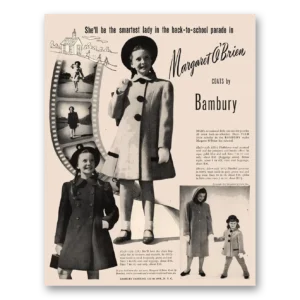1947 Bambury Fashions Print Ad | Margaret Obrien
