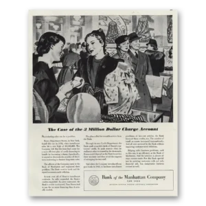 1947 Bank of the Manhattan Print Ad | Million Dollar