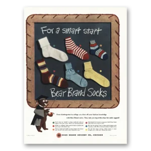 1947 Bear Brand Socks Print Ad | Smart Start