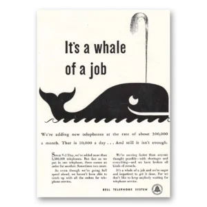 1947 Bell Telephone Print Ad | Whale Job
