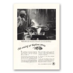 1947 Bell Telephone Print Ad | Cooking Up