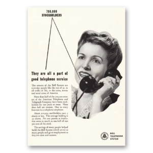 1947 Bell Telephone Print Ad | Stockholders
