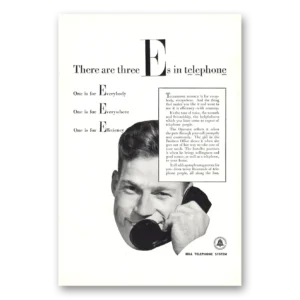 1947 Bell Telephone Print Ad | Three Es