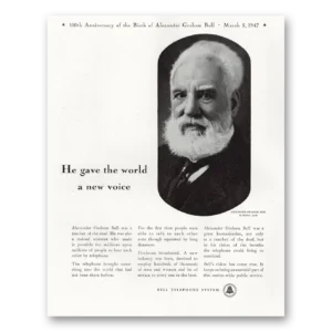 1947 Bell Telephone Print Ad | 100th Anniversary