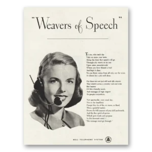 1947 Bell Telephone Print Ad | Weavers Speech