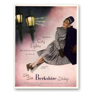 1947 Berkshire Stockings Print Ad | City Lights