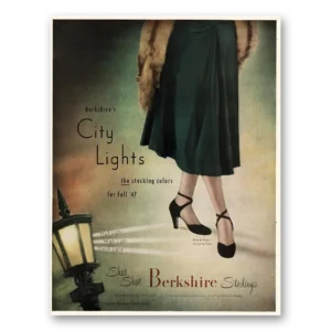 1947 Berkshire Stockings Print Ad | City Lights