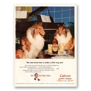 1947 Calvert Whiskey Print Ad | Man Knows