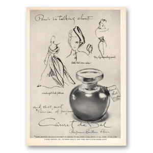 1947 Carnet De Bal Perfume Print Ad | Paris