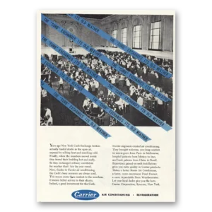 1947 Carrier Air Conditioning Print Ad | Curd Exchanges
