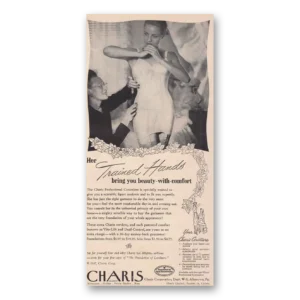 1947 Charis Foundation Garments Print Ad | Trained Hands