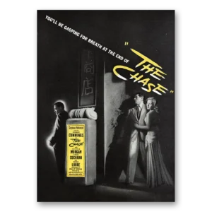 1947 The Chase Movie Promo Print Ad | Robert Cummings