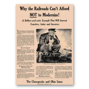 1947 Chesapeake and Ohio Lines Print Ad | Afford Not
