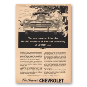 1947 Chevrolet Print Ad | Count On