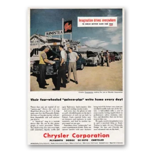 1947 Chrysler Corporation Print Ad | Guinea Pigs