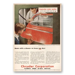 1947 Chrysler Corporation Print Ad | Keep You Dry
