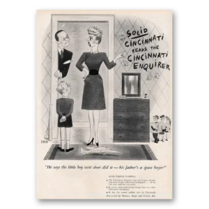1947 Cincinnati Enquirer Print Ad | Solid Cincinnati