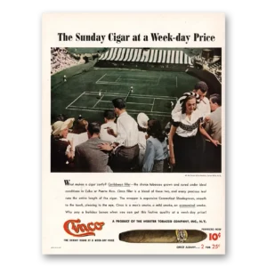 1947 Cinco Cigars Print Ad | Sunday Cigar