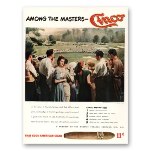 1947 Cinco Cigars Print Ad | Masters Tournament