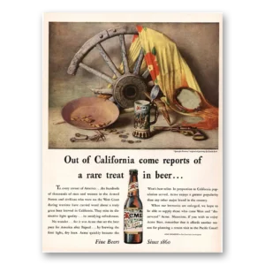 1947 CME Beer Print Ad | Out California