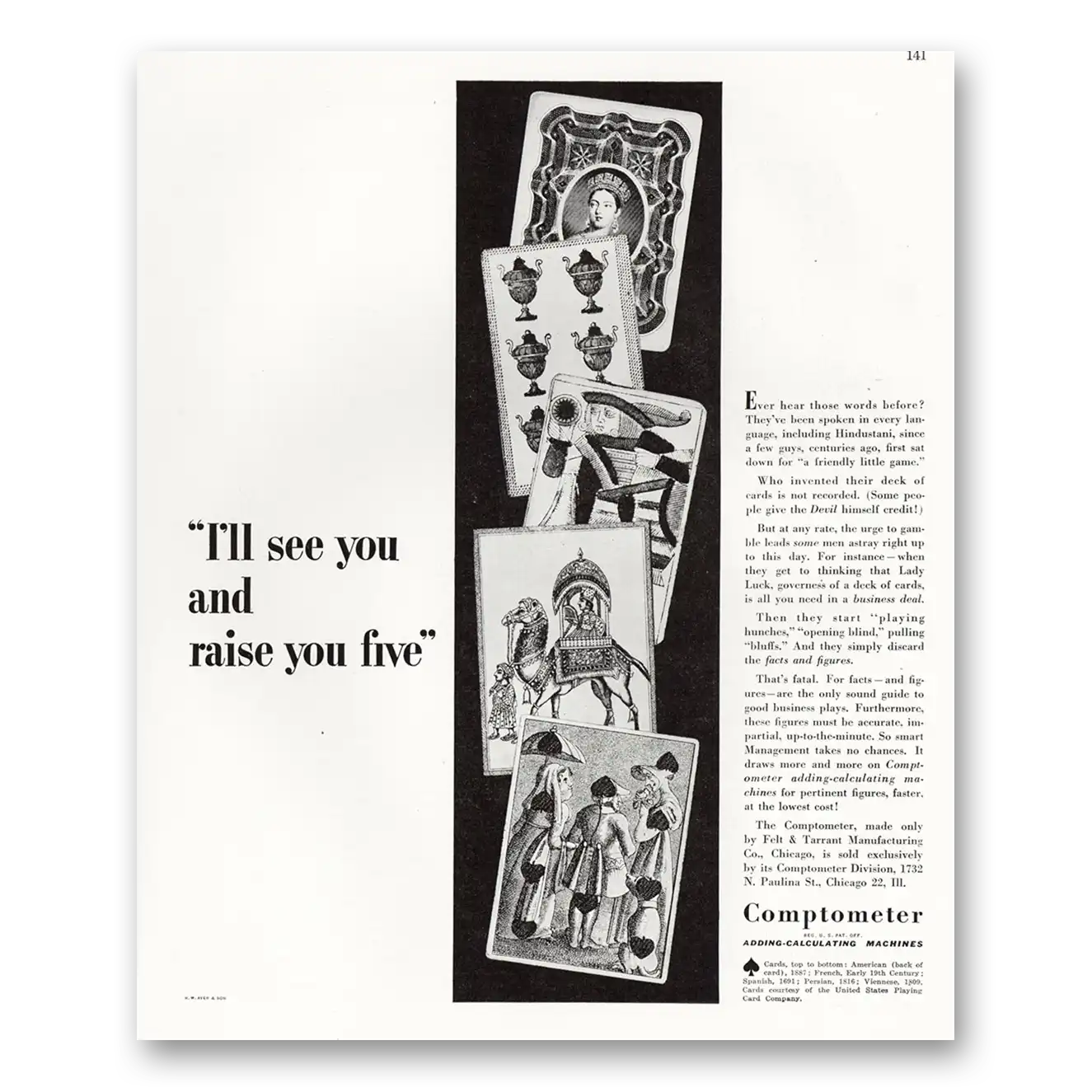 1947 Comptometer Adding Calculating Machines Print Ad | Raise You Five
