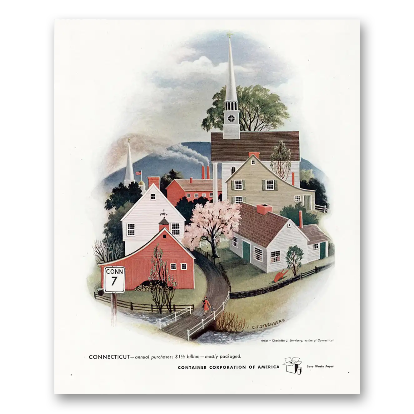 1947 Container Corporation of America Print Ad | Connecticut