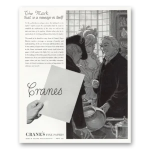 1947 Cranes Fine Papers Print Ad | Message Itself