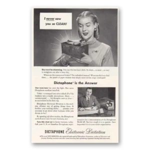 1947 Dictaphone Print Ad | So Clean