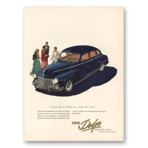 1947 Dodge Print Ad | Touch Glamour
