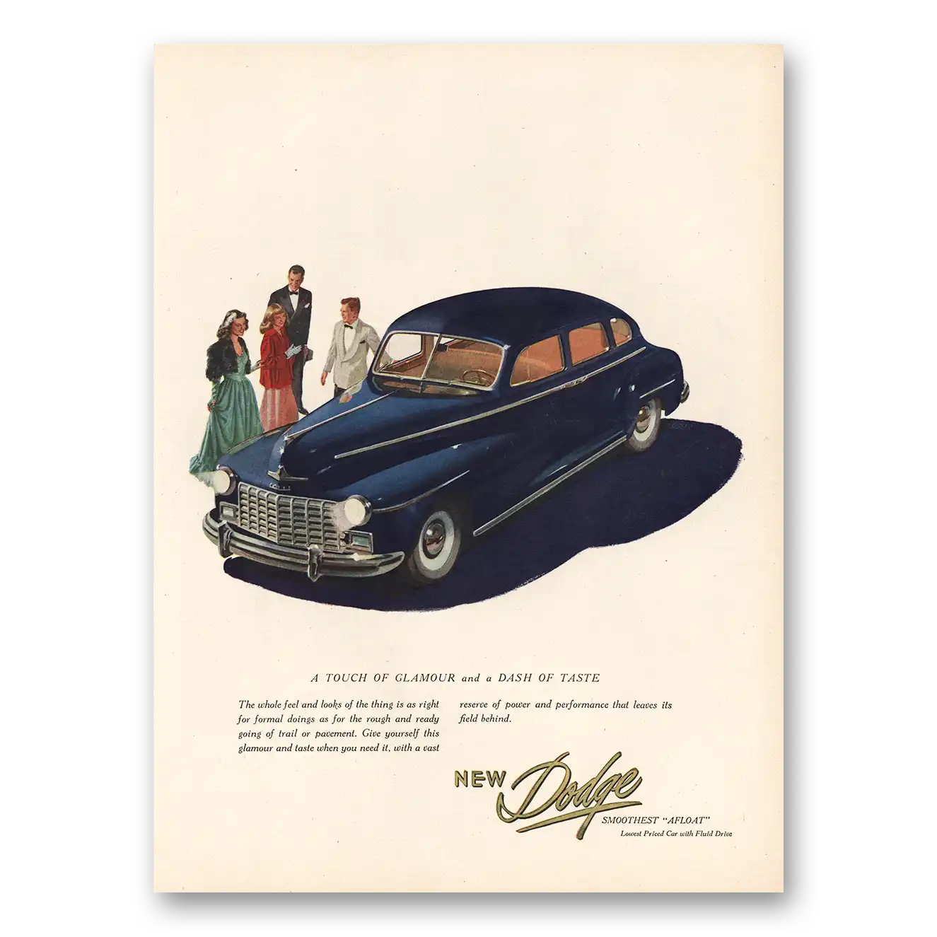 1947 Dodge Print Ad | Touch Glamour