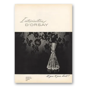 1947 Dorsay Intoxication Perfume Print Ad | Your Heart