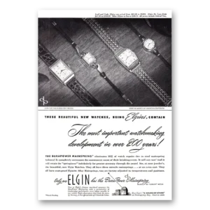 1947 Elgin Watch Print Ad | Beautiful New Watches