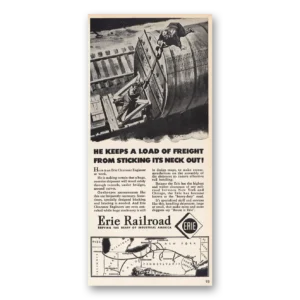 1947 Erie Railroad Print Ad | Load Of Freight