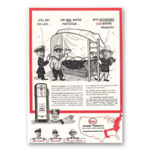 1947 Esso Print Ad | Marine Products