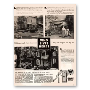 1947 Ethyl Gasoline Print Ad | Who Lives Here