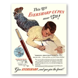 1947 Wahl Eversharp Print Ad | Smoothest Writing